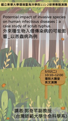 112年5月02日(二)邀請 郭奇芊 副教授演講